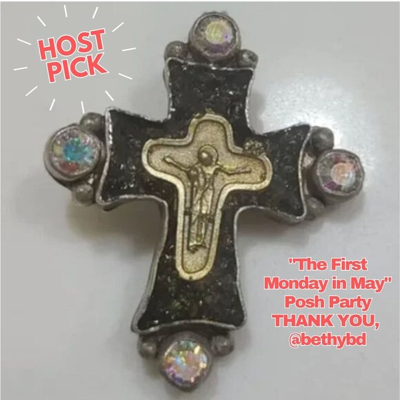 Virgin Saints & Angels Maria Cross Sterling Silver Medallion Pendant - Picture 7 of 8